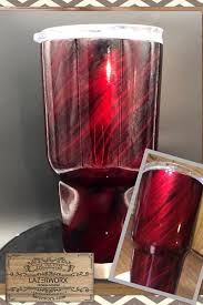 All of our powder coating powders are stored in an environmentally controlled atmosphere. Cherry Red Black Brushed 30 Oz Powder Coated Laser Engraved Stainless Steel Tumbler Lazerworx Design Studio Custom Laser Engraved Stainless Tumblers