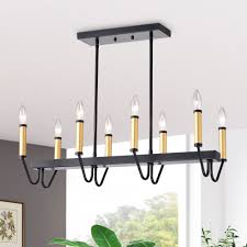 Shop Muka Gold Black 8 Light Chandelier Overstock 28234885