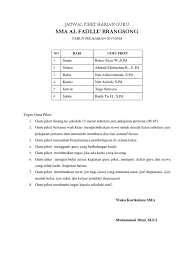 3 cara untuk menulis buku harian setiap hari selama setahun dan biarkan sesekali jadwal tidur siang anak telat sedikit karena dia sedang. Jadwal Piket Harian Guru
