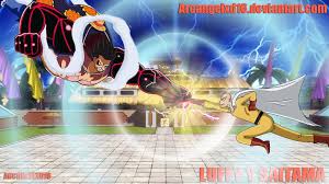 Luffy's new gear 4 form tigerman against kaido in one piece chapter 922. Luffy Gear 4 Vs Saitama By Arcangelxd16 On Deviantart