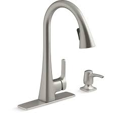 Kohler kitchen faucets parts lowe's refrigerators side. Kohler Maxton 1 Handle Deck Mount Pull Down Kitchen Faucet 16 In Stainless Steel R22867 Sd Vs Rona