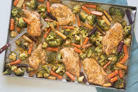 Sheet Pan Chicken With Broccoli And Carrots From The Emeals Quick Healthy Plan Chicken Broccoli Carrots Recipe Broccoli And Carrot Recipe Chicken Broccoli