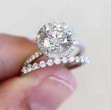 Princess Diamond Engagement Wedding Carat Wedding Rings Teardrop Round Halo Engagement Rings Engagement Wedding Ring Sets
