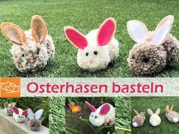 Hase vorlage osterhase vorlage pdf zum ausdrucken kribbelbunt. Osterhasen Basteln Diy Mit Pom Poms Youtube