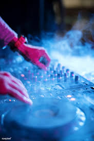 Download Premium Image Of Dj Playing Music At Sound Mixer In Night Club Dj Images Club Music Night Club