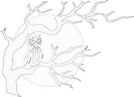 Print scary halloween tree coloring pages download scary. 10 Free Spooky Halloween Coloring Pages For Kids Save Print Enjoy