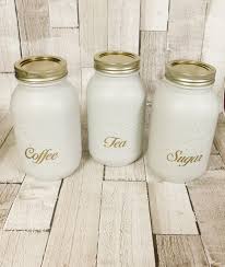 Black And White Kitchen Canisters Grey Black Or White Kitchen Canister Jars Tea Coffee Sugar Etsy Kitchen Jars Storage Tea Coffee Sugar Jars White Kitchen Canisters