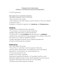 Cell structure lesson 01 part 1: Biology Form 4 Short Notes 2 2 Part 1