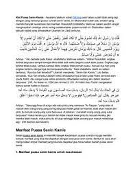 Puasa ini sangat dianjurkan untuk dilaksanakan oleh umat islam karena dalilnya jelas. Niat Puasa Senin Kamis By Blogoretro Issuu