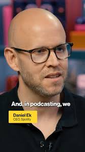 After @Spotify paid out over $100 million to creators this quarter, CEO  Daniel Ek spoke with @moynihanlydia about the future of podcasting from  amplifying smaller voices to the impact of AI.