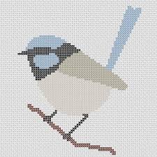 Bird Cross Stitch Patterns Free To Download Blue Wren Cross Stitch Pattern Instant Download Cross Stitch Patterns Cross Stitch Cross Stitch Patterns Free