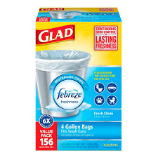 Through august 23rd, head to your local costco and shop their hot buy deals to score some great deals on kirkland trash bags! Glad With Febreze Freshness 4 Gallon Small Trash Bag Fresh Clean 26 Count 6 Pack Costco