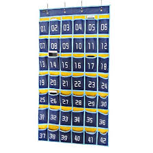 Misslo Numbered Classroom Pocket Chart For Cell Phones 42