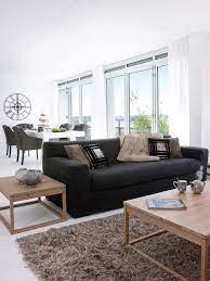 Image for interior design drawing room sofa set simple wooden sofa set designs for living room | setsdesignideas. Thick Shaggy Carpet Modern Chic Interior Design Ideas Wooden Coffee Table Dark Furniture Living Room Modern Furniture Living Room Black Furniture Living Room