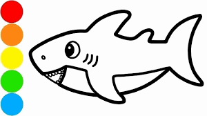Baby Shark Coloring Page Luxury Baby Shark Drawing And Coloring For Kids With Paint Shark Coloring Pages Coloring Pages Paw Patrol Coloring Pages