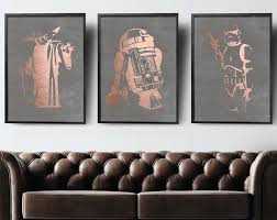 Star Wars Art Print Copper Wall Art Star Wars Kids Room Etsy Star Wars Wall Art Copper Wall Art Star Wars Art Print