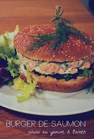 Le Burger De Saumon Sauce Au Yaourt Et A L Aneth Battle Food 1 Voyage Gourmand Food Cooking Recipes Recipes