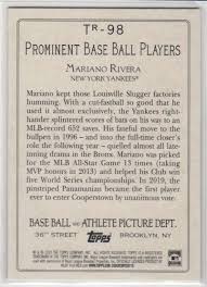 Mariano's is using eventbrite to organize 10 upcoming events. Trading Cards 2020 Topps Series 2 Baseball Turkey Red 2020 Tr 98 Mariano Rivera New York Yankees Official Mlb Trading Card Sports Collectibles Iambrand Co Ke