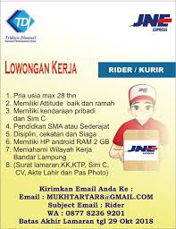 Maybe you would like to learn more about one of these? Lowongan Jne Lampung