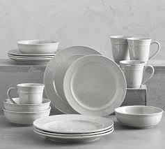 Black And White Toile Dinnerware Set Cambria Stoneware 16 Piece Dinnerware Set Stoneware Dinnerware Pottery Barn Dinnerware Dinnerware Pottery