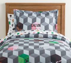 Beds were added in java edition beta 1.3 and introduced in pocket edition alpha 0.4.0. Minecraft Organic Printed Duvet Cover Shams Duvet Covers Cool Beds Kids Duvet Cover
