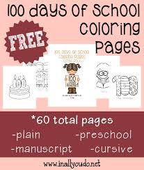 Search images from huge database containing over 620,000 coloring pages. Free 100 Days Of School Coloring Pages 60 Pages In All You Do