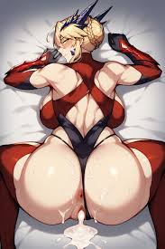 1 Person, Rear View, Artoria Pendragon Lancer Alter Pale Blond Hair Dunkel  Yellow Eyes Weapon Rhongomyniad