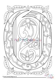 Don't be shy, get in touch. Illuminated Letter O Colouring Page