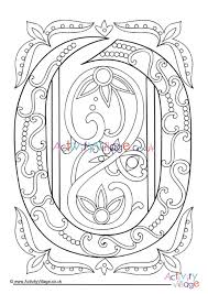 Don't be shy, get in touch. Illuminated Letter O Colouring Page