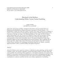 Do not play blackjack for real money if you are drinking. Pdf Blackjack In The Kitchen Understanding Online Versus Casino Gambling