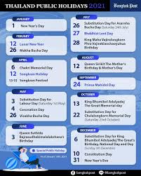 The above is the list of 2021 public holidays declared in international which includes federal we also provide international holiday calendar for 2021 in word, excel, pdf and printable online formats. Public Holidays In Thailand 2021 Pinoy Thaiyo