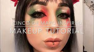 This is a very practical look for cinco de mayo as it's not overbearing, giving just the right pop of color. Cinco De Mayo Inspired Or Striped Design Makeup Tutorial Youtube