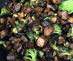 Saucy Asian Eggplant Mushroom And Bok Choy The Charming Chickpea Mushroom Broccoli Stuffed Mushrooms Broccoli Recipes