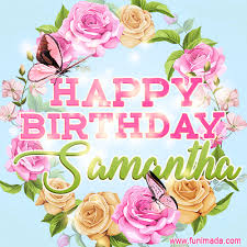 Happy Birthday Samantha Gifs Download Original Images On Funimada Com