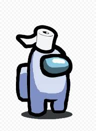 Hd White Among Us Character With Toilet Paper Hat On Head Png In 2021 Paper Hat Cartoon Character