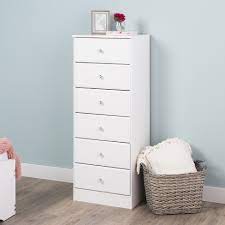 The farmhouse tall dresser features fully finished dovetail drawers with decorative keyhole hardware. Astrid 6 Drawer Tall Chest White Prepac Target