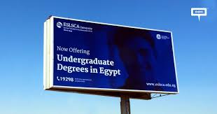 North american university in the heart of europe. Eslsca Announces New Undergraduate Degrees In Egypt Insite Ooh Media Platform Outdoor Advertising Campaigns