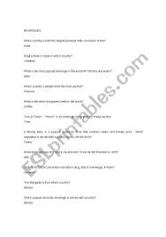 It's like the trivia that plays before the movie starts at the theater, but waaaaaaay longer. English Worksheets Beverages Trivia Questions And Answers For Jeopardy