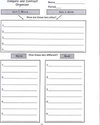 Jenks Public Schools Home Learning Language Arts Books Vs Movies Compare And Contrast Reading Graphic Organizers
