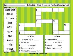 You can even make your own kindergarten crossword puzzle to share with your student, family, or class. Kindergarten Crossword Puzzles Worksheets Teaching Resources Tpt