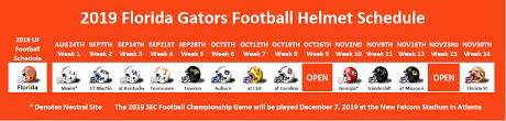 You'll receive email and feed alerts when new items arrive. 2019 Florida Football Helmet Schedule Florida Gators Football