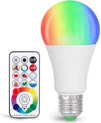 Sunnest 120 Colors Led Light Bulb Dimmable E26 Led Light Bulb 10w Rgbw Color Changing Light Bulb With Remote Control Decorative Lights Mood Light Bulb Great For Home Decor Stage Party And