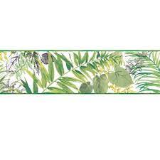 Tropical Wallpaper Border Tropical Leaves Flamingo Palm Trees Tropical Wallpaper Tree Wallpaper Border Palm Trees Wallpaper