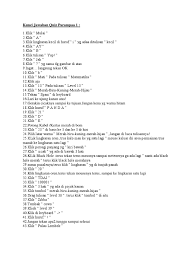 Level 3 titik dihuruf i! Kunci Jawaban Quiz Parampaa