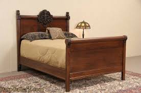 Victorian 1900 Antique North Wind Carved Oak Full Size Bed Furniture Oak Furniture Antique Oak Furniture