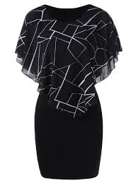 Ruffles Printed Mini Tight Fitted Dress Black 3d10618512 Size M Tight Fitted Dresses Fitted Dress Casual Ruffle Bodycon Dress