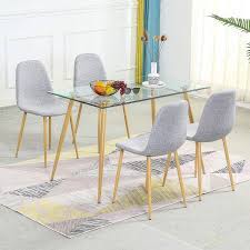 We did not find results for: Buy Stylifing Dining Table Set Modern Dining Room Table Set For 4 With Tempered Glass Top Dining Table And 4 Fabric Modern Chairs Home Kitchen Dining Room Office Waiting Room Use Online