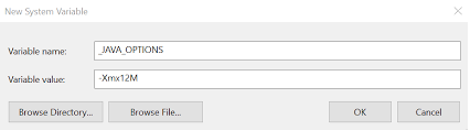 Is there a environment variable which allows me to . Fix Minecraft Server Could Not Reserve Enough Space