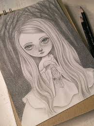 Original Black And White Pencil Drawing Gothic Woodland Etsy Illustration Art Design Emotional Drawings Woodland Illustration