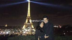 صور نرمين ماهر وزوجها يقضيان شهر العسل في باريس eiffel tower eiffel landmarks